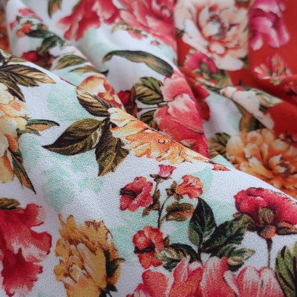 Farm Rio Patchwork Floral Printed Midi Skirt for Anthropologie Sz. Small - Picture 4 of 13